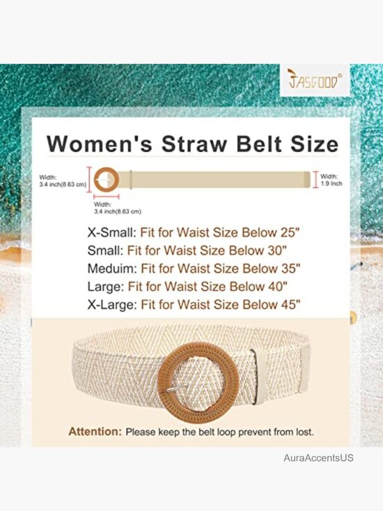 Straw Woven Elastic Stretch Belt for Women Raffia Dress Waist Band Boho Braided main image 7